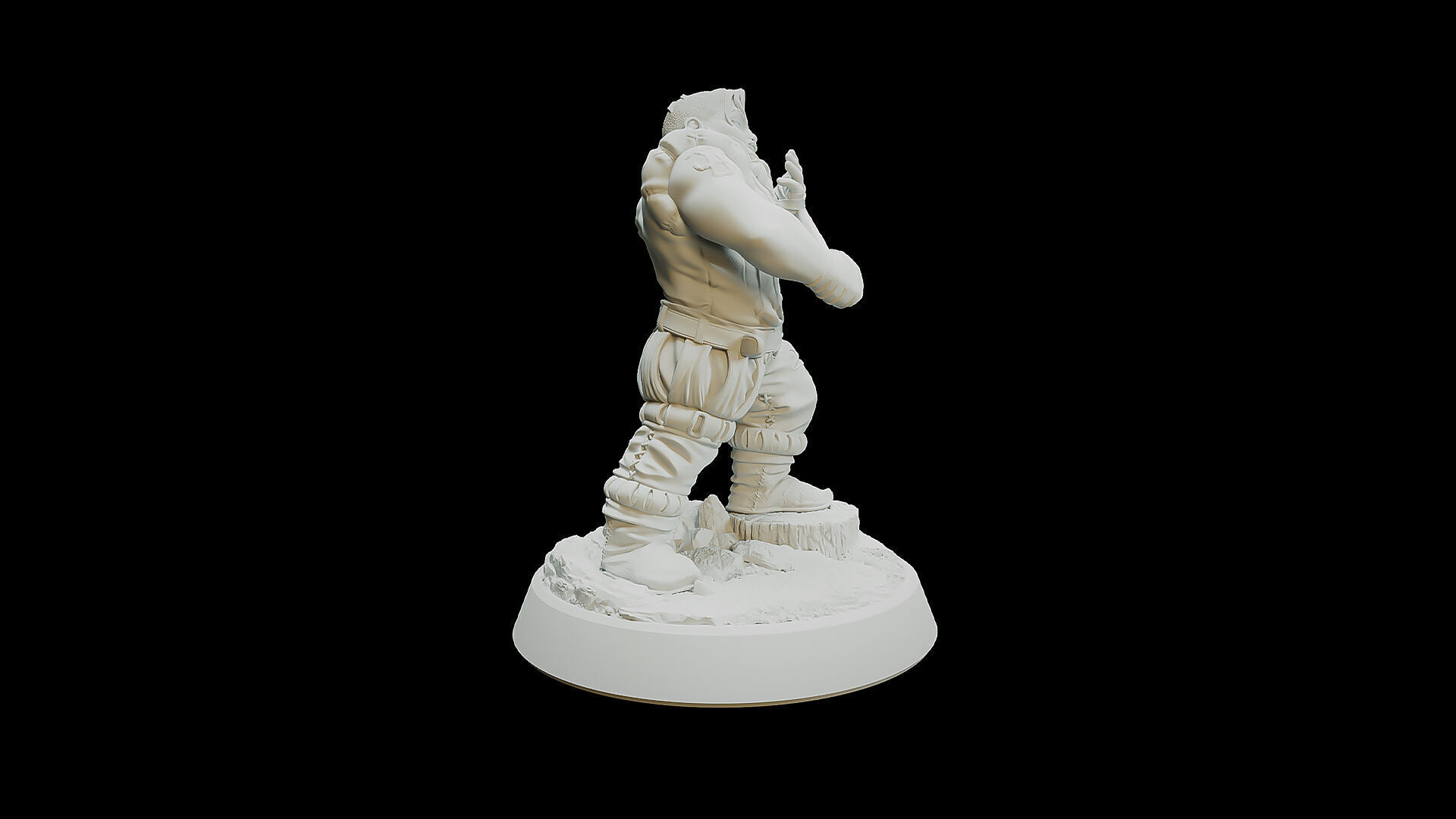 Female Bearded Dwarf Brawler 3D print model_1
