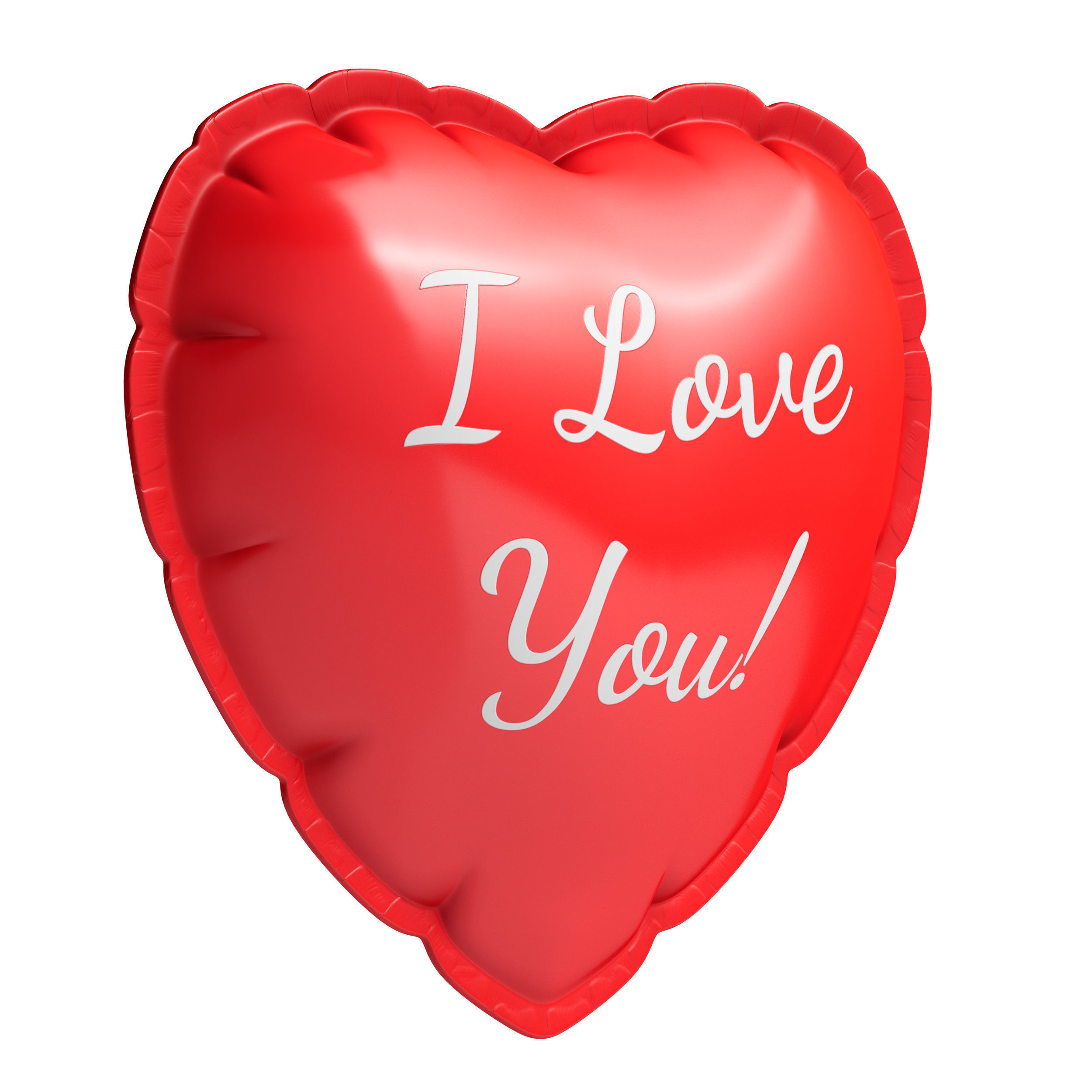 Balloon heart 3D model_2