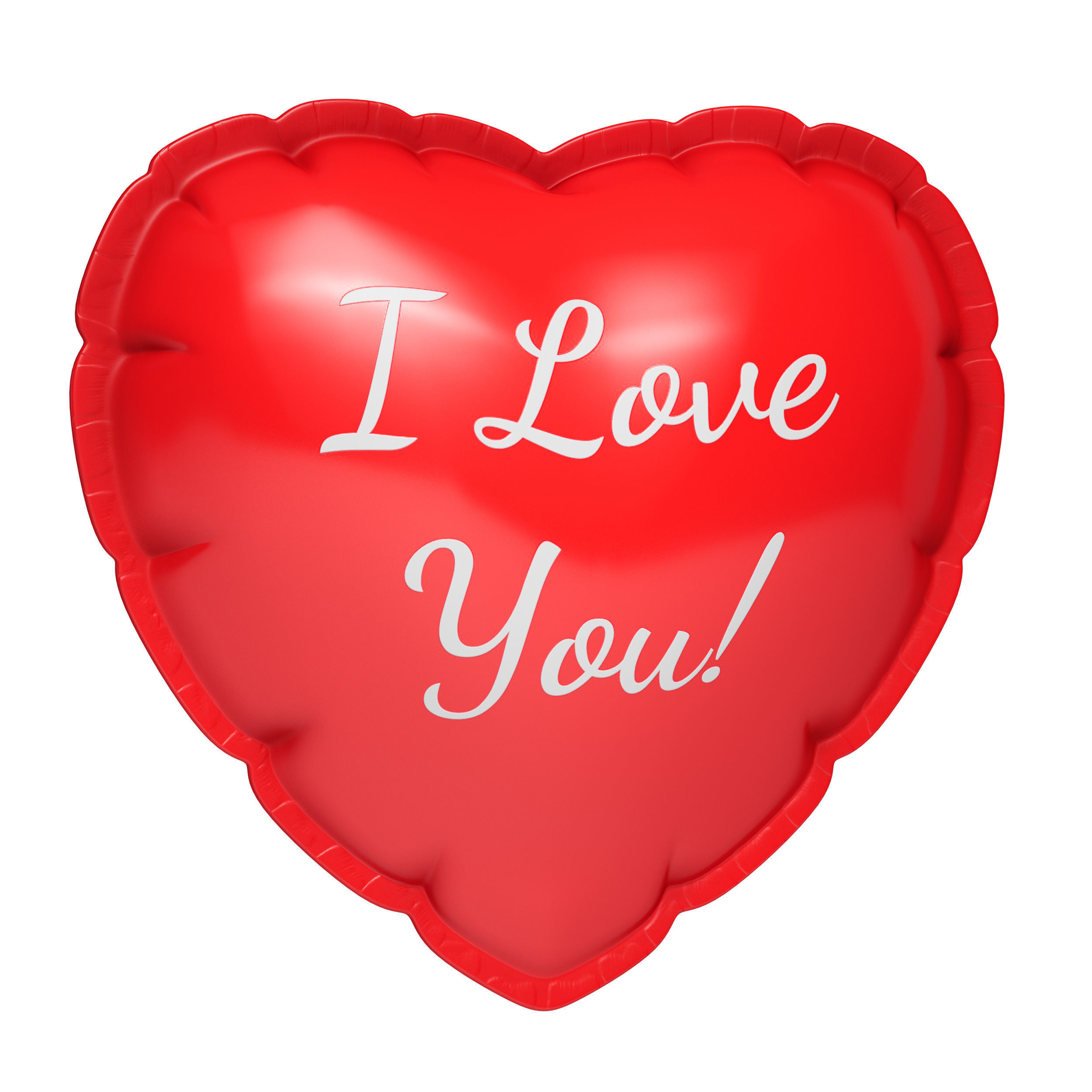 Balloon heart 3D model_1