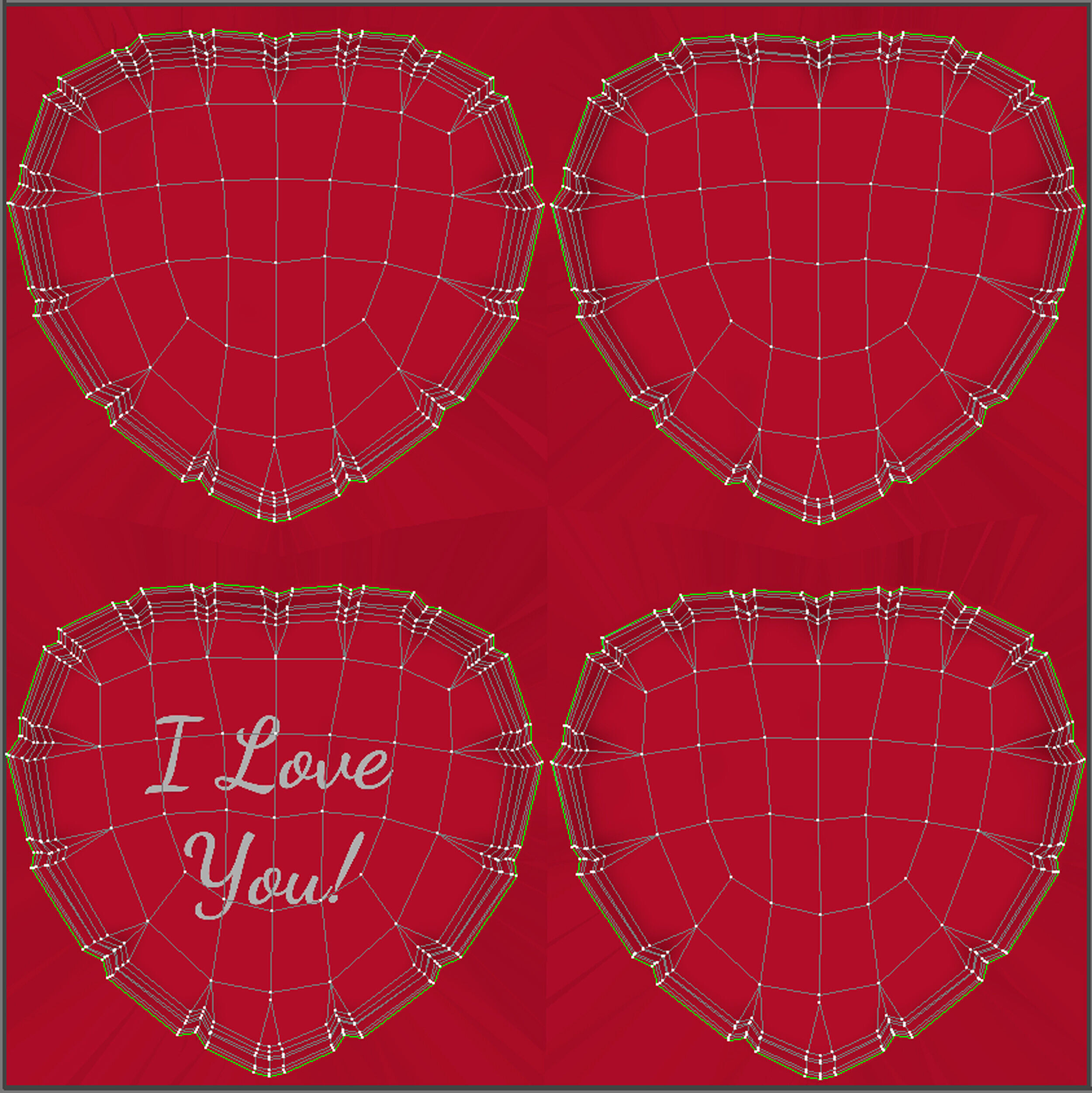 Balloon heart 3D model_25