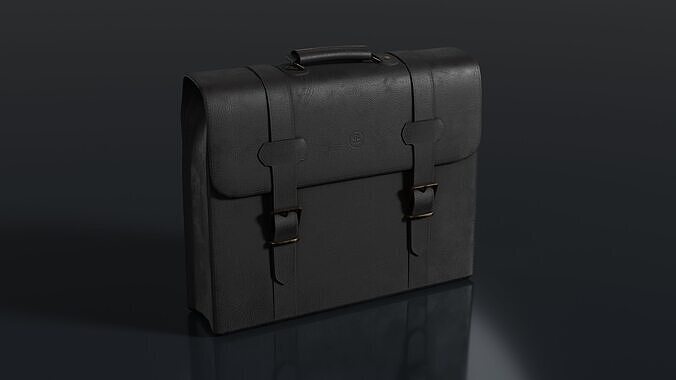 Old Briefcase Low-poly 3D model