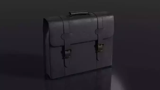Old Briefcase Low-poly 3D model