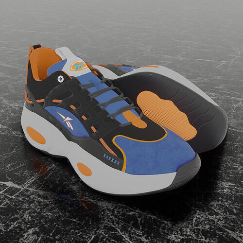 REEBOK SOLUTION MID 3D SHOES Low-poly 3D model