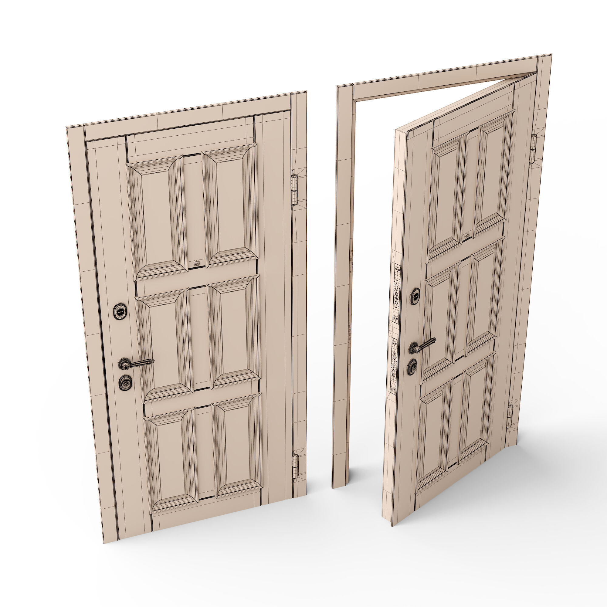 Qary Door 3D model_2