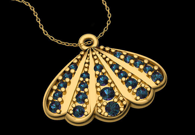 Elegance shell pendant 3D print model