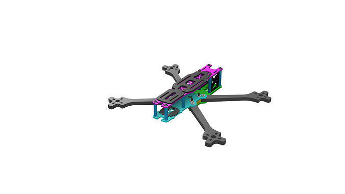 5 Inch Freestyle Drone Frame  CAD Design 3D print model