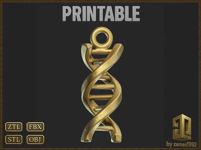 DNA Helix Pendant  3D print model