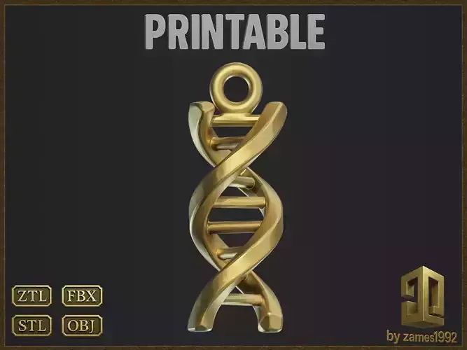 DNA Helix Pendant  3D print model