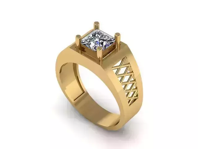 Men Princess Diamond Ring 