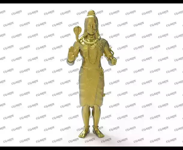 Lord Dhanvantari 3D Model Ayurvedic God for 3D Print
