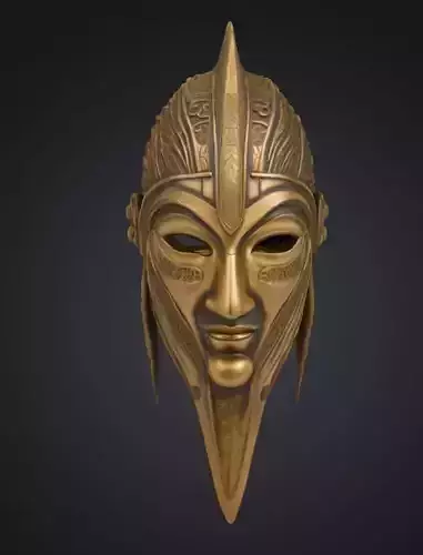 Mythological Anatolian Uyghur  Face Mask - Mythological  Mask 3D print model