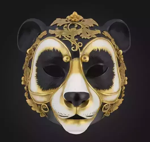 Animal Panda Prom Face Mask - Panda Prom Patter Mask 3D print model