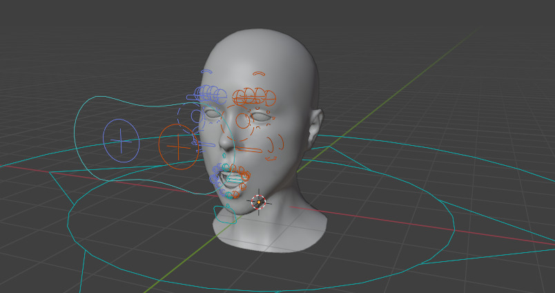 rigged human face 3D model_3