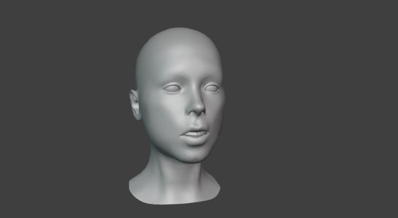 rigged human face 3D model_2