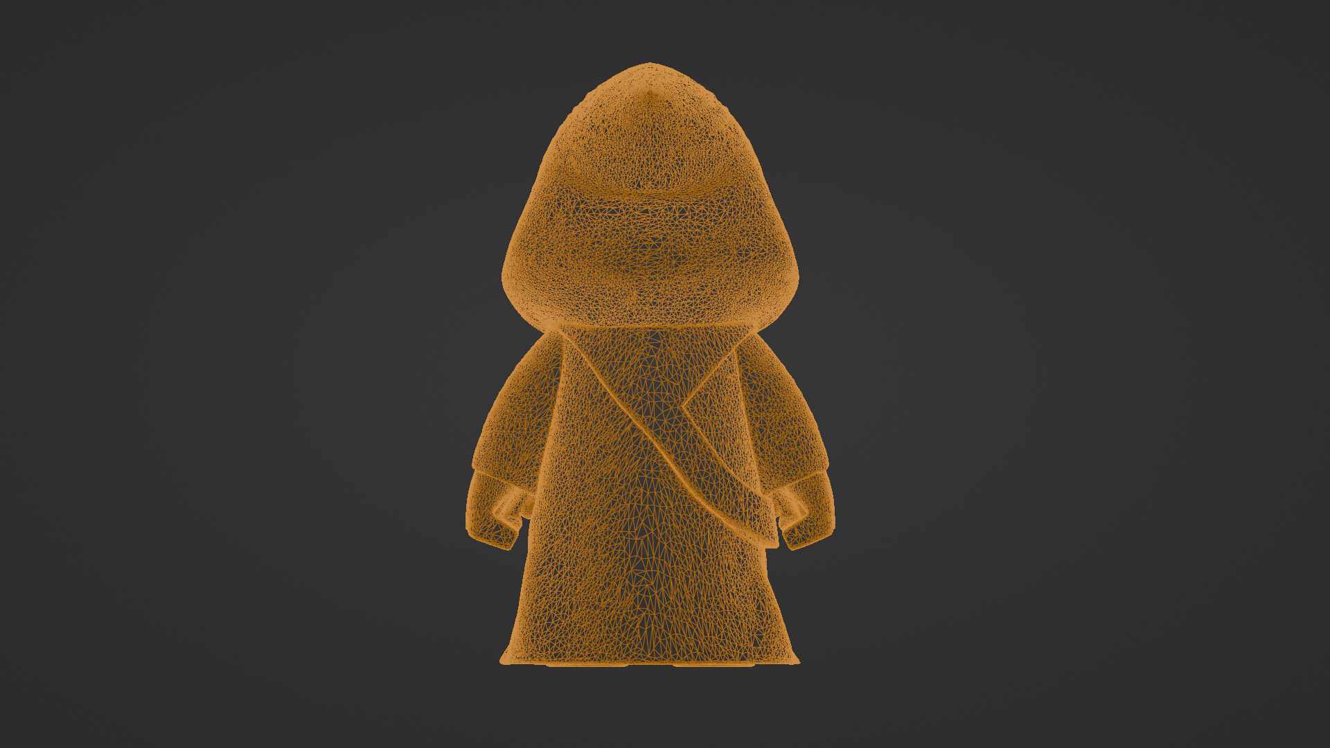 Stylized Cartoon Hooded Cloaked Character  Low-poly 3D model_13