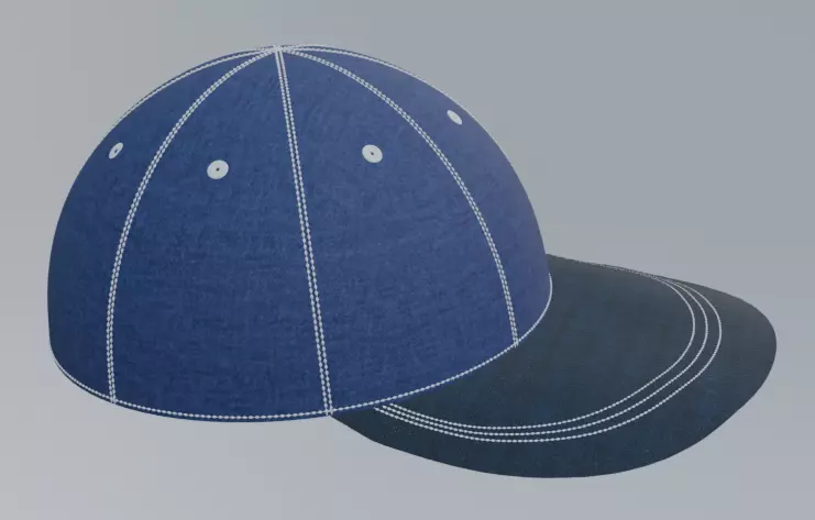 baseball cap 3D model_0
