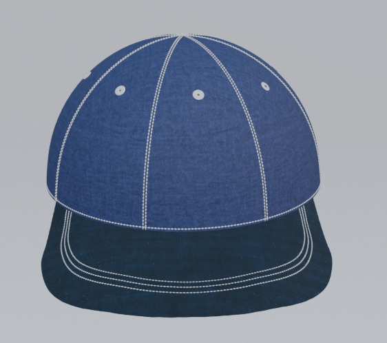 baseball cap 3D model_1