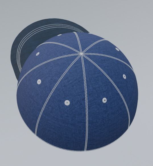 baseball cap 3D model_3