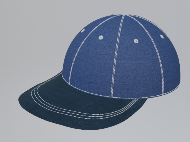 baseball cap 3D model_2