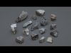 Photoreal Ore and Meteorite Rocks - 18 PBR Low-Poly Assets Low-poly 3D model_1