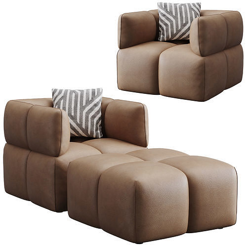 Armchair Brik By Bonaldo 3D model