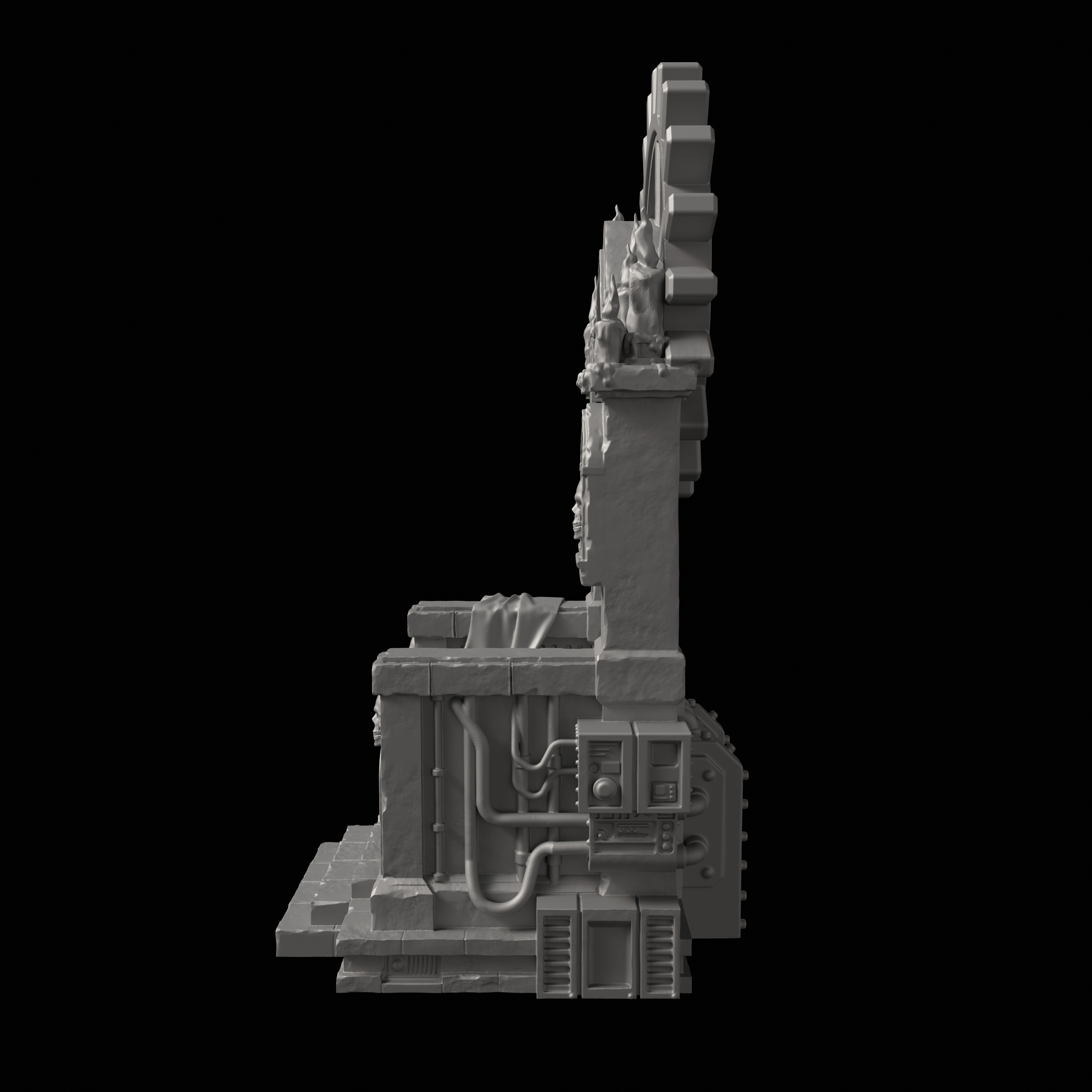 Imperial Throne 3D Printable Miniature 3D print model_2