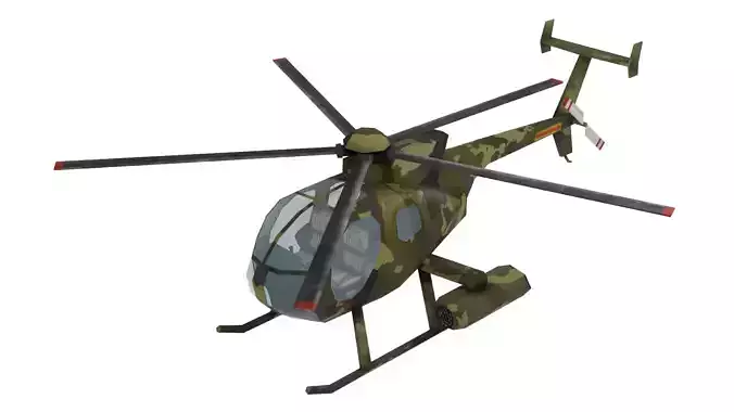 MD-500  Helicopter Low-poly 3D model