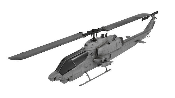 Military Attack Helicopter 3D model