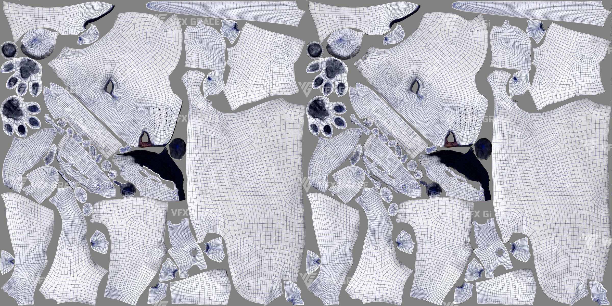 White Lion Animation - Blender 3D model_23