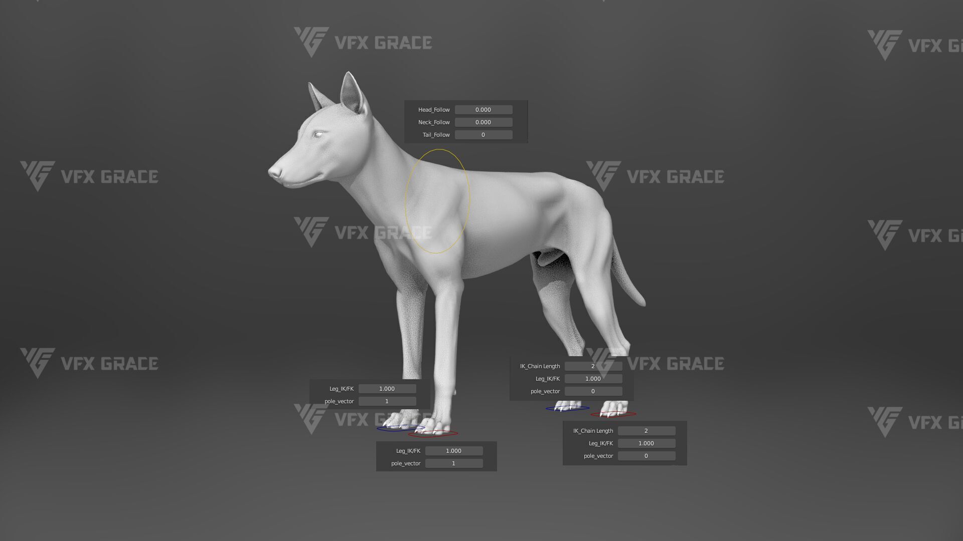 Arctic Wolf Animation - Blender 3D Model 3D model_17