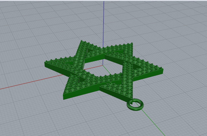 Star of David pendant Model 7658 3D print model_3
