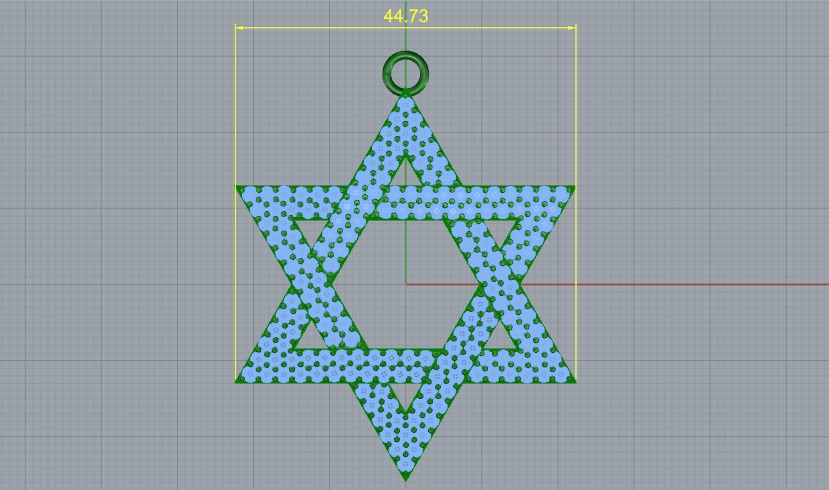 Star of David pendant Model 7658 3D print model_5
