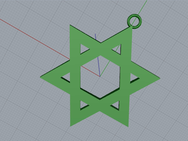 Star of David pendant Model 7658 3D print model_4