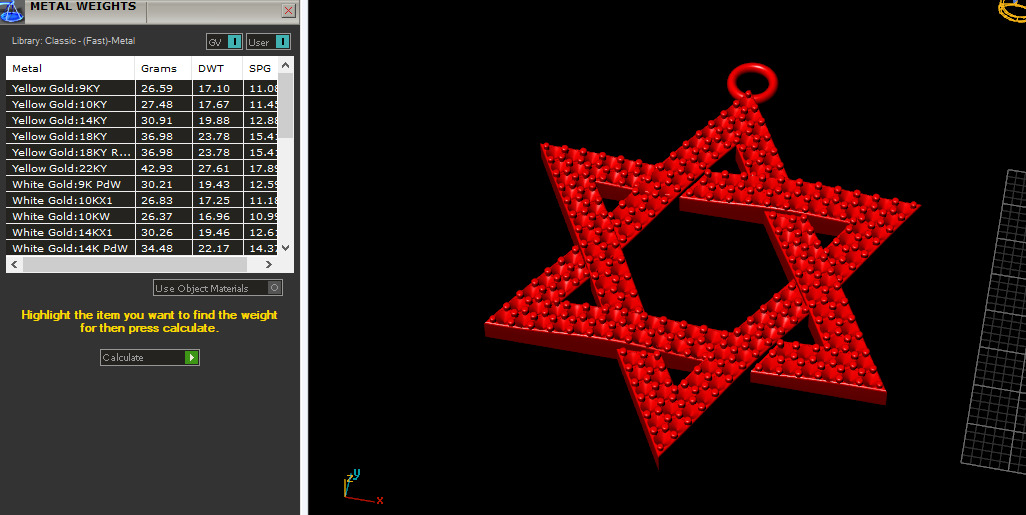 Star of David pendant Model 7658 3D print model_7