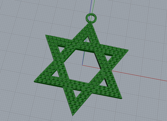 Star of David pendant Model 7658 3D print model_2