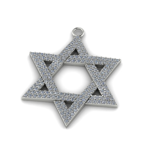 Star of David pendant Model 7658 3D print model_1