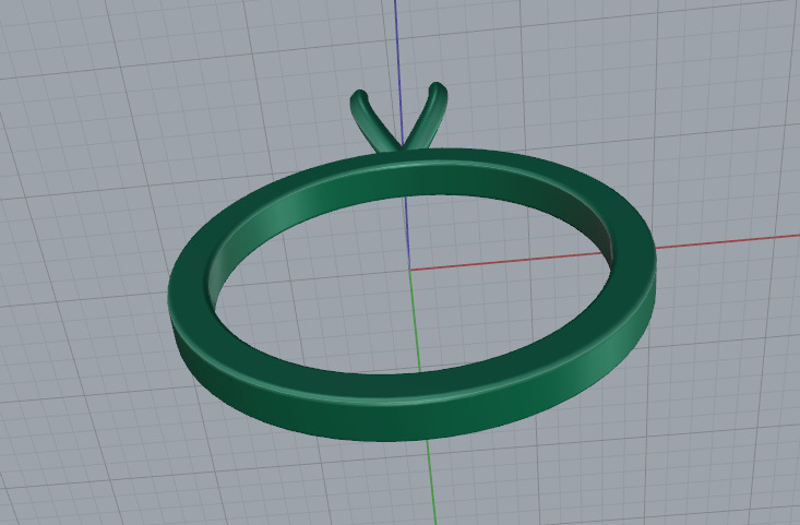 Solitaire ring Model 7653 3D print model_4