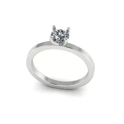 Solitaire ring Model 7653 3D print model_0