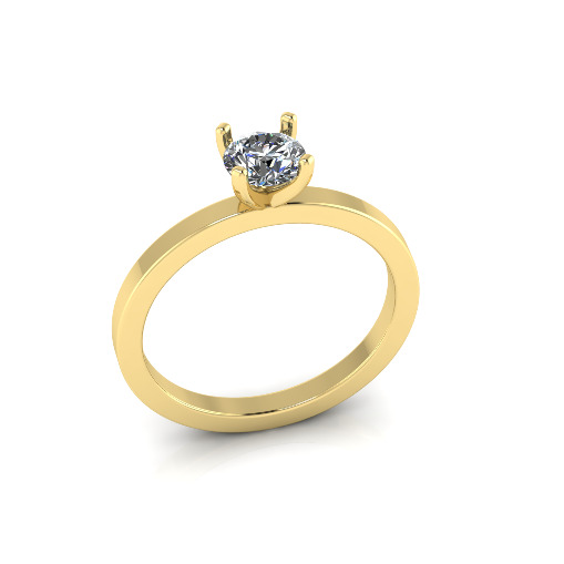 Solitaire ring Model 7653 3D print model_1