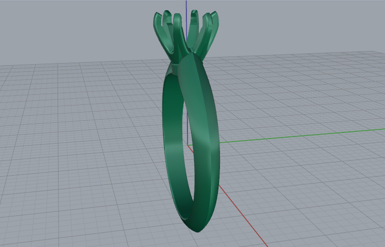 Solitaire ring Model 7651 3D print model_3