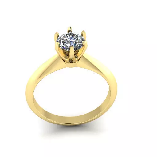 Solitaire ring Model 7651 3D print model_0
