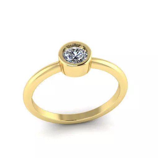 Solitaire ring Model 7637 3D print model_0