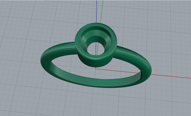 Solitaire ring Model 7637 3D print model_2