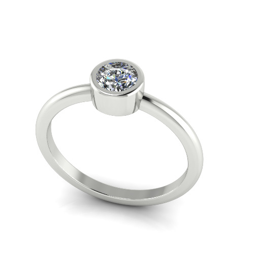 Solitaire ring Model 7637 3D print model_1