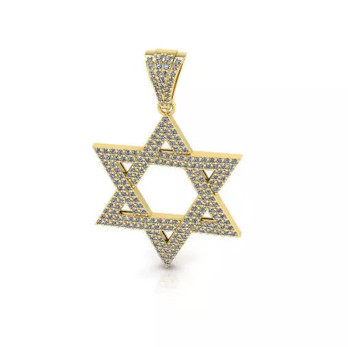 Star of David pendant Model 7635 3D print model_0