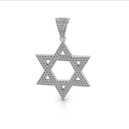 Star of David pendant Model 7635 3D print model_1