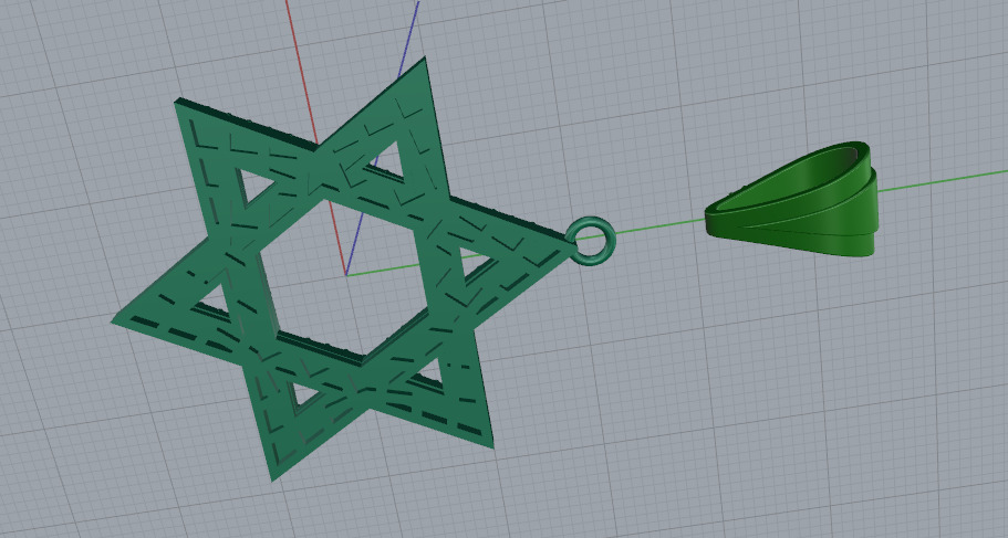 Star of David pendant Model 7635 3D print model_4