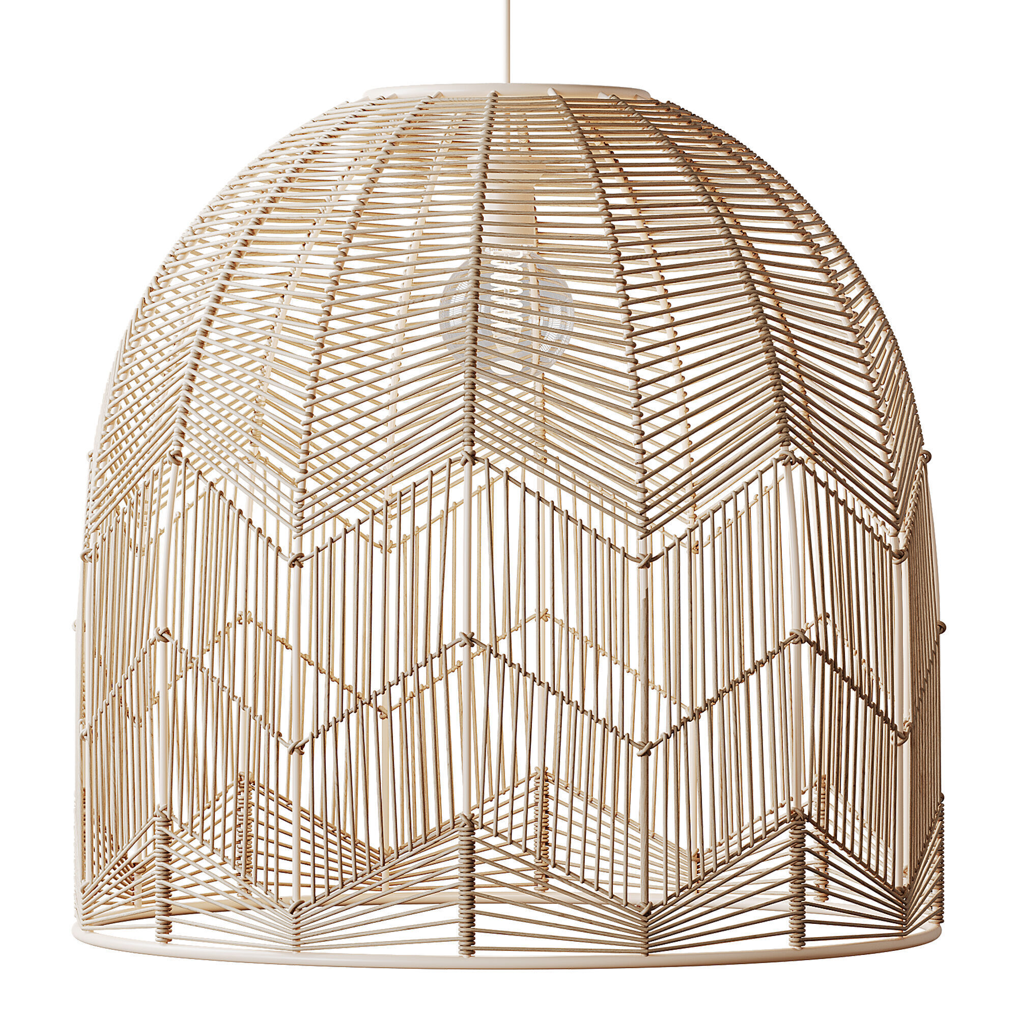 Basket Rattan Pendant Light Shades 3D model_5
