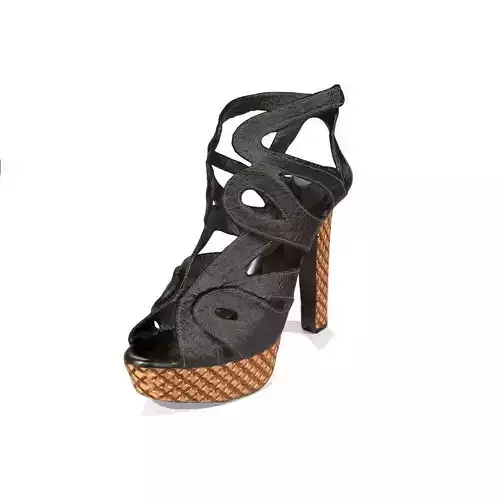 Bronze Sandal Game Ready Shoe Asset