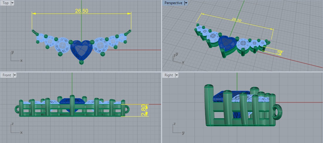 Heart pendant Model 7691 3D print model_5